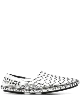 Saint Laurent: Серебристые туфли  Neil