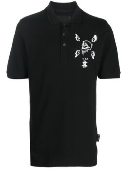 Philipp Plein: Поло  Skull с принтом