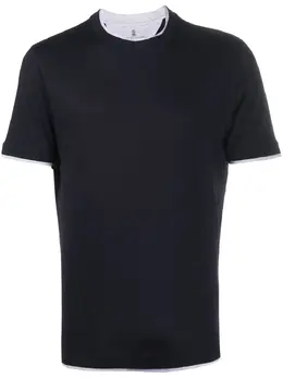 Brunello Cucinelli: Синяя футболка 