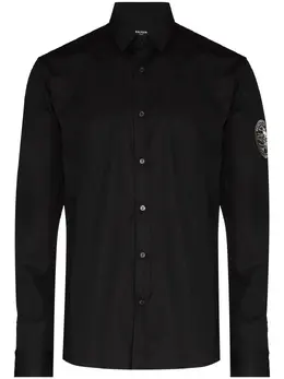 Balmain: Чёрная рубашка 