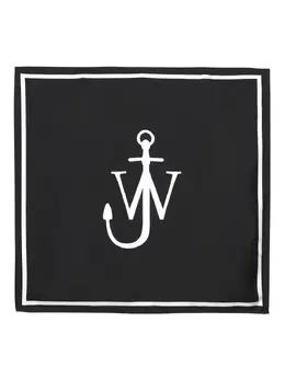 JW Anderson: Шарф  Anchor с принтом