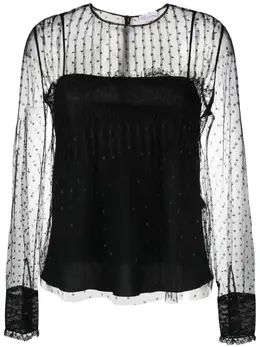 RED Valentino: Прозрачная блуза 