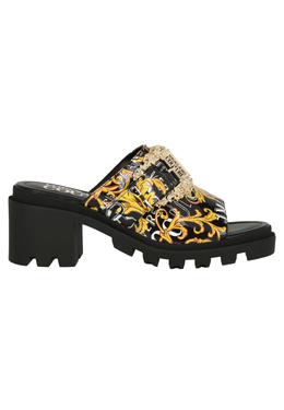VERSACE JEANS COUTURE: Чёрные сабо 