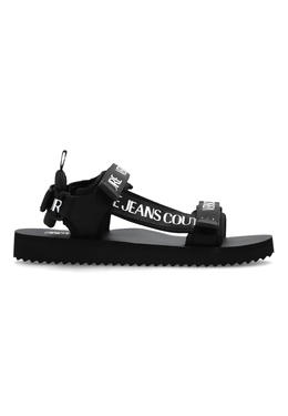 VERSACE JEANS COUTURE: Чёрные сандалии 