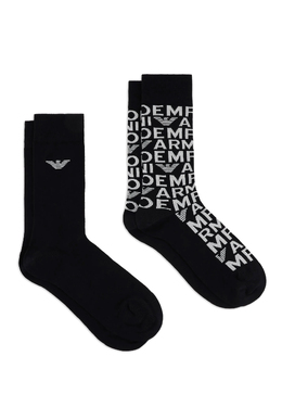 EMPORIO ARMANI Underwear: Чёрные носки 