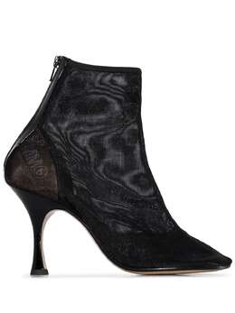 Mm6 Maison Margiela: Чёрные ботинки 