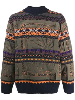 sacai: Многоцветный свитер 