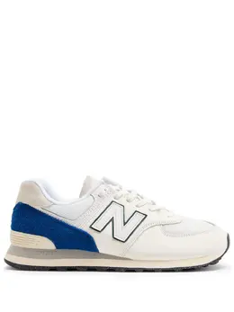 New Balance: Белые кроссовки  574