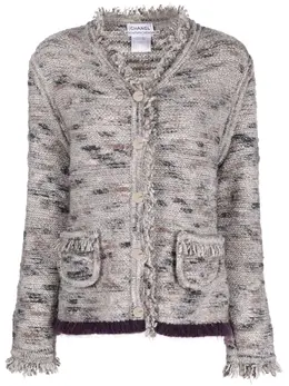 CHANEL Pre-Owned: Кардиган бахромой 