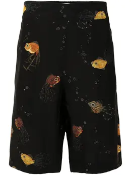 LANVIN: Шорты с принтом 