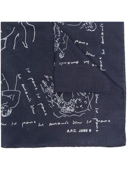 A.P.C.: Шарф с принтом 