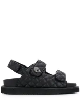 Kurt Geiger London: Чёрные сандалии 