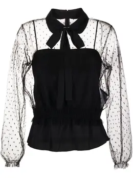 RED Valentino: Блуза в горошек 