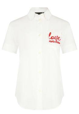 MOSCHINO Love: Белая рубашка 