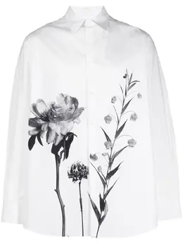 Valentino: Рубашка с растительным принтом 