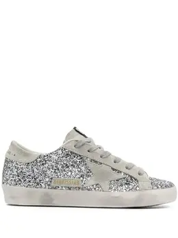 Golden Goose: Серебристые кроссовки  Super Star