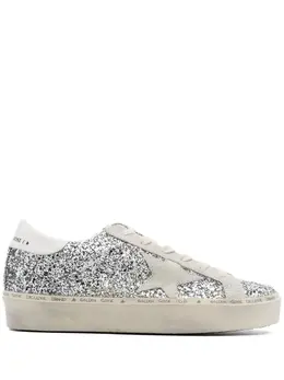 Golden Goose: Серебристые кроссовки  Hi Star