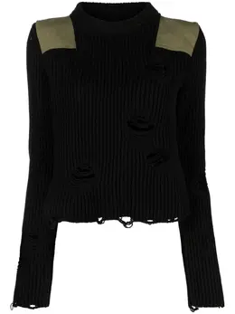 MM6 Maison Margiela: Рваный свитер 