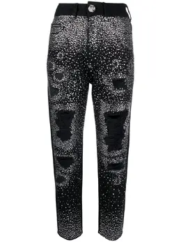 Philipp Plein: Джинсы  Crystal со стразами