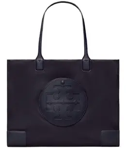 Tory Burch: Синяя сумка-шоппер  Ella