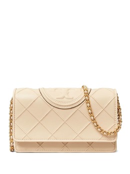 Tory Burch: Белый кошелёк  Fleming