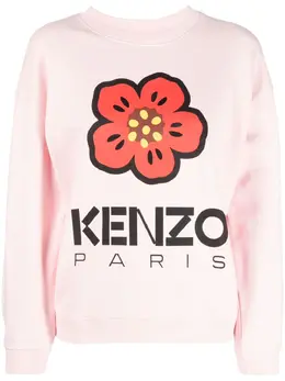 Kenzo: Свитшот с цветочным принтом 
