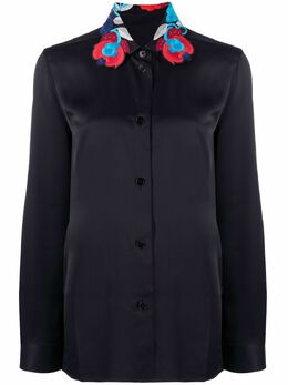 Jil Sander: Рубашка с растительным принтом 