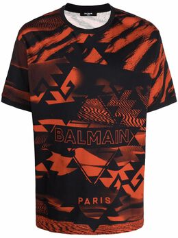 Balmain: Футболка с принтом 
