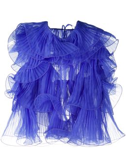 Alberta Ferretti: Голубой топ 