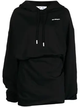 Off-White: Платье с капюшоном 
