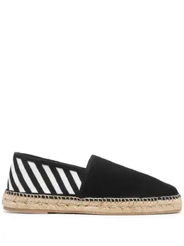Off-White: Чёрные мокасины  Diagonal