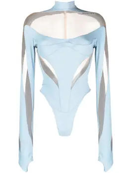 Mugler: Прозрачный боди 