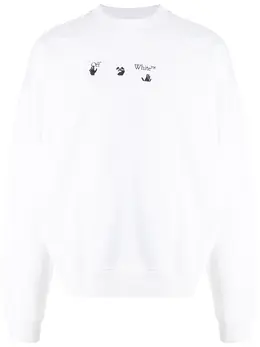 Off-White: Белый свитшот  Marker Arrows