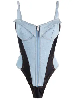 Mugler: Светлый боди 