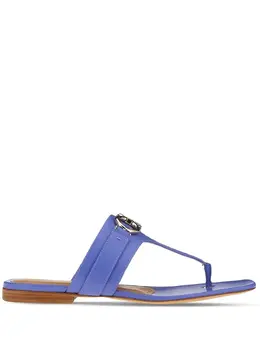 Salvatore Ferragamo: Голубые сандалии  Gancini