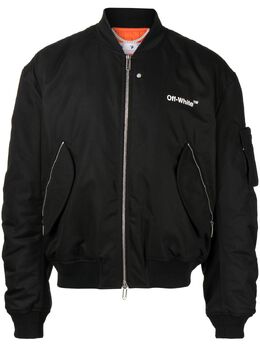 Off-White: Куртка  Diag с принтом
