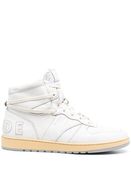 Rhude: Белые кроссовки 