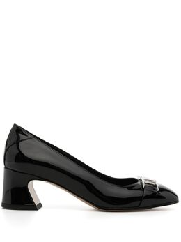 Salvatore Ferragamo: Чёрные туфли  Gancini