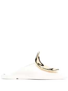 Jil Sander: Белые сабо 