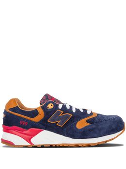 New Balance: Голубые кроссовки 