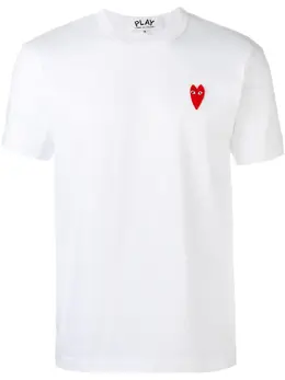 Comme Des Garçons Play: Белая футболка 