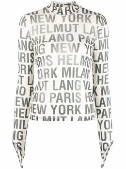 Helmut Lang: Топ с принтом 