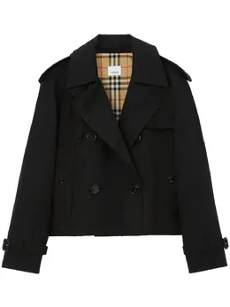 Burberry: Двубортный плащ 