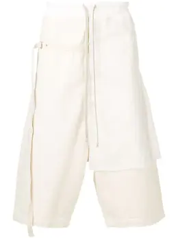 Rick Owens DRKSHDW: Белые шорты 