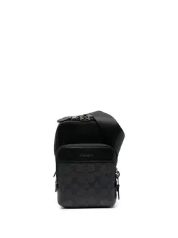 Coach: Чёрная сумка через плечо 