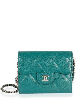 Chanel Pre-Owned: Зелёный кошелёк 