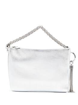 Jimmy Choo: Серебристый клатч  Callie