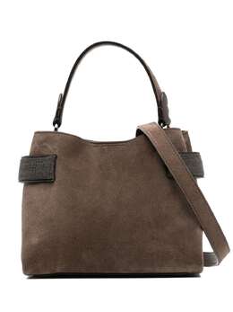 Brunello Cucinelli: Коричневая сумка-шоппер 