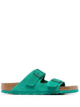 Birkenstock: Зелёные сандалии 
