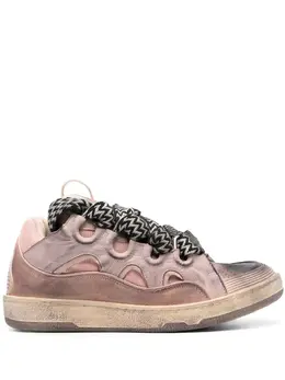 Lanvin: Розовые кроссовки  Curb
